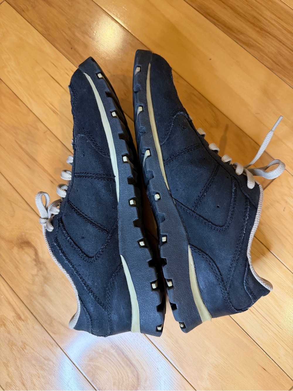 Skechers Bikers Patroller Black Suede Leather Sneakers Women’s 8.5 Chunky Sole - Picture 7 of 11